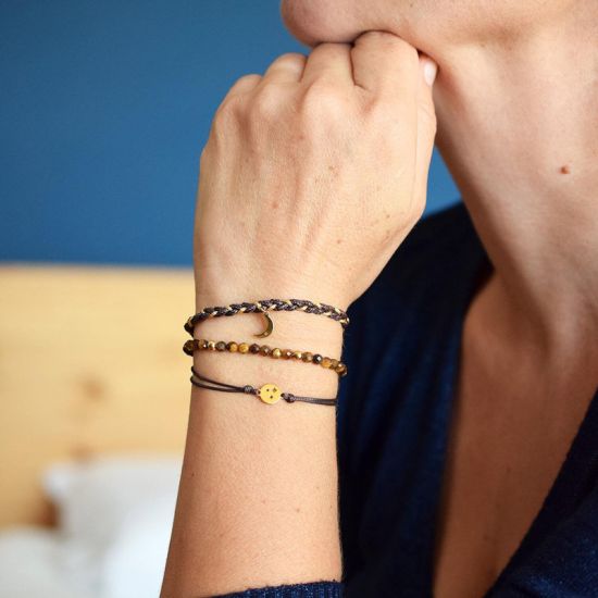 Trio de Bracelets Femme Confiance en soi Lune doree de Herboristerie et Esotérisme à Libourne dans D040
