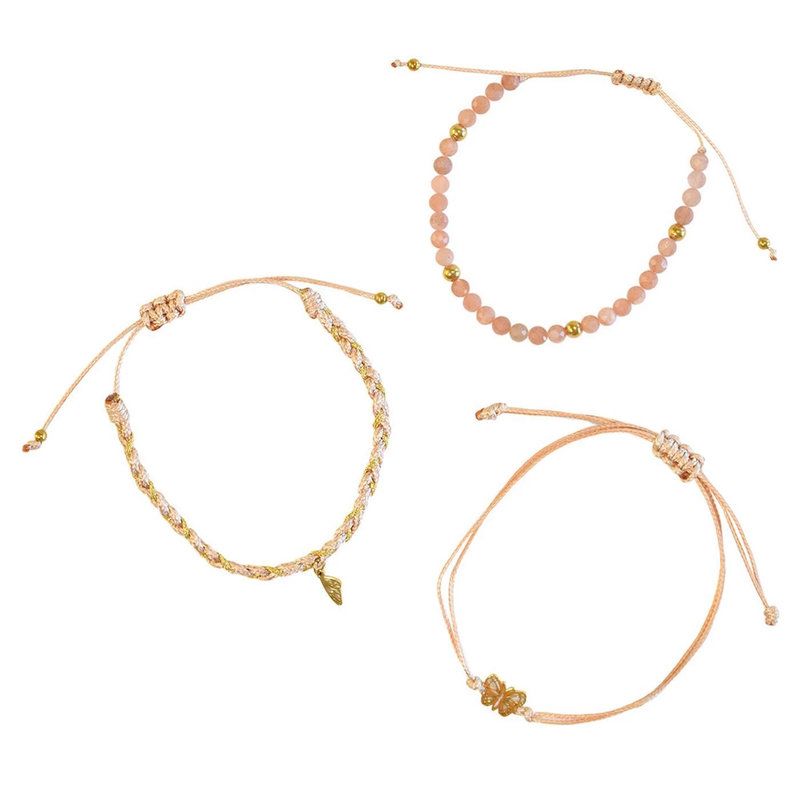 Trio de Bracelets Femme Joie de vivre Papillon dore de Herboristerie et Esotérisme à Libourne dans D040