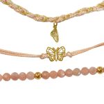 Trio de Bracelets Femme Joie de vivre Papillon dore de Herboristerie et Esotérisme à Libourne dans D040