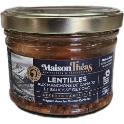LENTILLES MANCHONS SAUCISSES 350G de Table des producteurs Libourne dans 🥫 Conserves