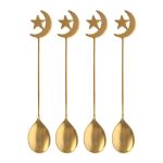 Ensemble de 4 cuillères à thé étoile et lune de Herboristerie et Esotérisme à Libourne dans S162