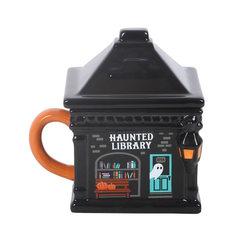 Mug à couvercle Bibliothèque hantée de Herboristerie et Esotérisme à Libourne dans S162
