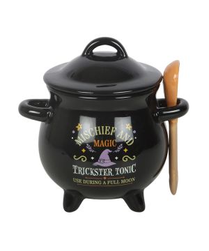 Bol à soupe en forme de chaudron « Malice et Magie » avec cuillère de Herboristerie et Esotérisme à Libourne dans S162