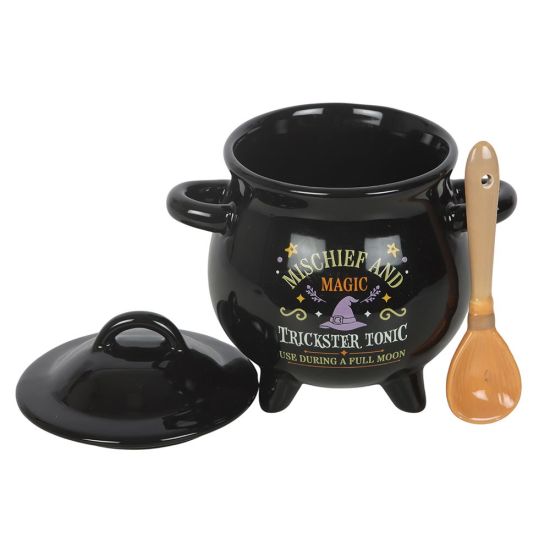Bol à soupe en forme de chaudron « Malice et Magie » avec cuillère de Herboristerie et Esotérisme à Libourne dans S162