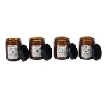 Lot de 4 bougies en pots ambrés d'apothicaire de sorcière de Herboristerie et Esotérisme à Libourne dans S162