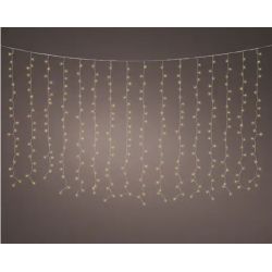 RIDEAU LUMINEUX 320L TRANSPARENT/OR 2X2M de Déco de Noël - Jardinerie Bordeaux et Libourne dans K004
