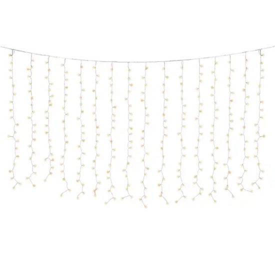 RIDEAU LUMINEUX 320L TRANSPARENT/OR 2X2M de Déco de Noël - Jardinerie Bordeaux et Libourne dans K004