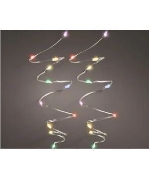GUIRLANDE 120L ARGENT/MULTI DOUX 6M de Déco de Noël - Jardinerie Bordeaux et Libourne dans K004