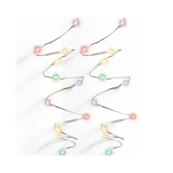 GUIRLANDE 120L ARGENT/MULTI DOUX 6M de Déco de Noël - Jardinerie Bordeaux et Libourne dans K004