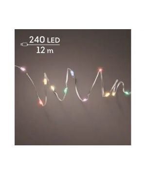GUIRLANDE 240L ARGENT/MULTI DOUX 12M de Déco de Noël - Jardinerie Bordeaux et Libourne dans K004