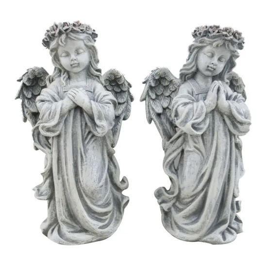 Lot de 2 anges en résine 17 x 11 x 30 cm de Herboristerie et Esotérisme à Libourne dans E111