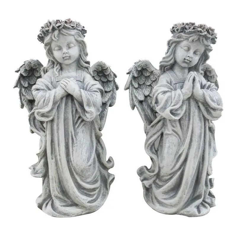 Lot de 2 anges en résine 17 x 11 x 30 cm de Herboristerie et Esotérisme à Libourne dans E111