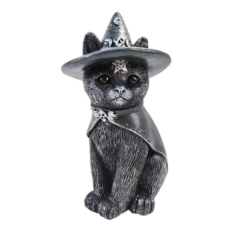 Résine Cat Wicca 8 x 7 x 14 cm de Herboristerie et Esotérisme à Libourne dans E111