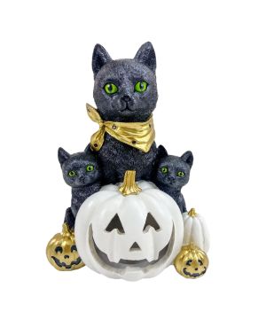 Chat en résine avec LED 18 x 13 x 22,5 cm de Herboristerie et Esotérisme à Libourne dans E111