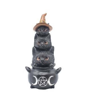 Chat Wicca Résine 7,5 x 6,8 x 14,8 cm de Herboristerie et Esotérisme à Libourne dans E111