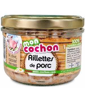 RILLETTES PORC VERRINE 200G de Table des producteurs Libourne dans M128