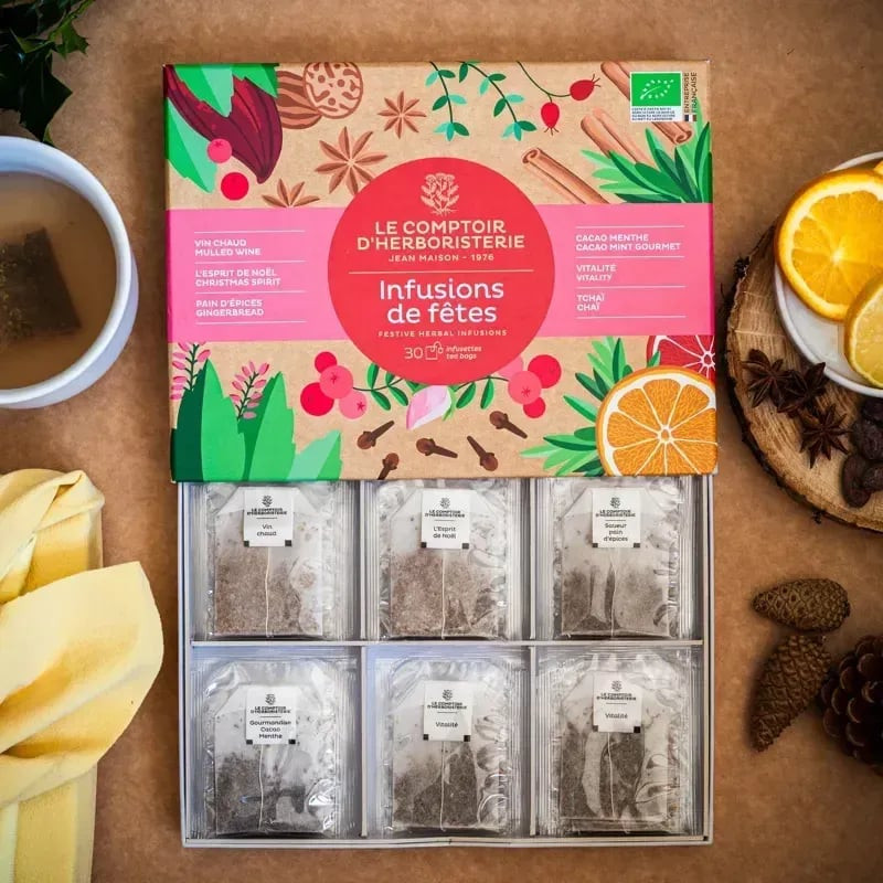 COFFRET 6 INFUSIONS DE FETES BIO 36G de Herboristerie et Esotérisme à Libourne dans L1341