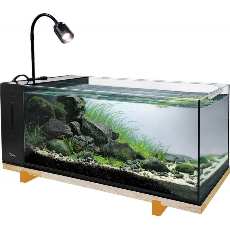 Aquarium paysager SuperFish River 60 sur socle en bois – effet rivière et courant de Superfish - Aquadistri - accessoires pou...