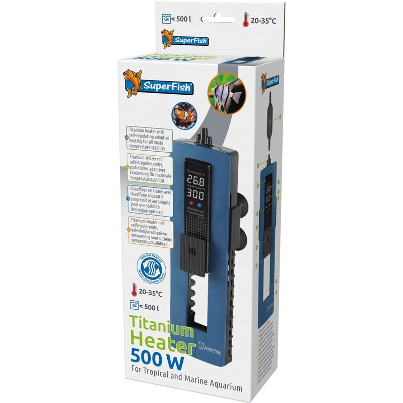 Chauffage d’aquarium en titane 500 W avec pompe de circulation et affichage numérique de Superfish - Aquadistri - accessoires...