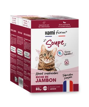 Les soupes jambon 80gr x10 pour chat de Hamiform et Anju beauté dans S1591