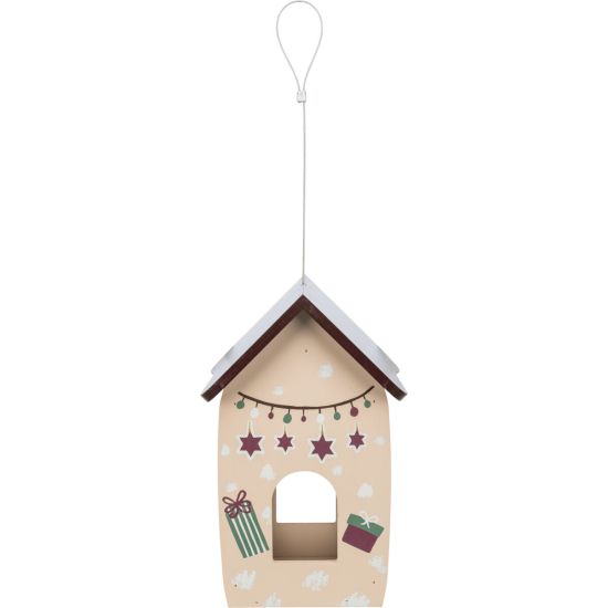 Mangeoire Xmas a suspendre, peinte, bois, 18 x 28 x 17 cm, creme de Trixie - Produit pour animaux dans T050