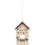 Mangeoire Xmas a suspendre, peinte, bois, 18 x 28 x 17 cm, creme de Trixie - Produit pour animaux dans T050