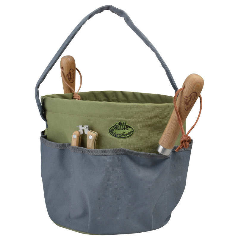 SAC A OUTILS ROND GRIS de Esschert design - deco maison et jardin dans Sac, étui, et sacoche