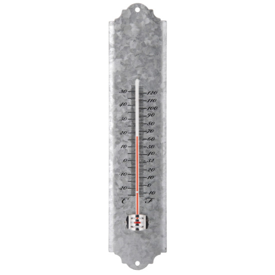 THERMOMETRE 30CM EN ZP de Esschert design - deco maison et jardin dans Thermométre - Pluviometre - Baromètre