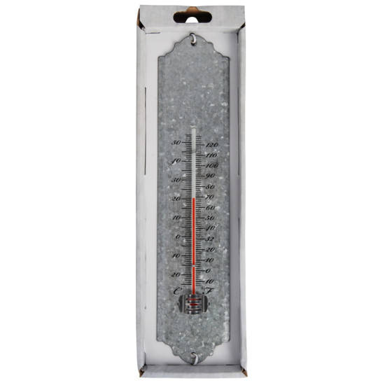 THERMOMETRE 30CM EN ZP de Esschert design - deco maison et jardin dans Thermométre - Pluviometre - Baromètre