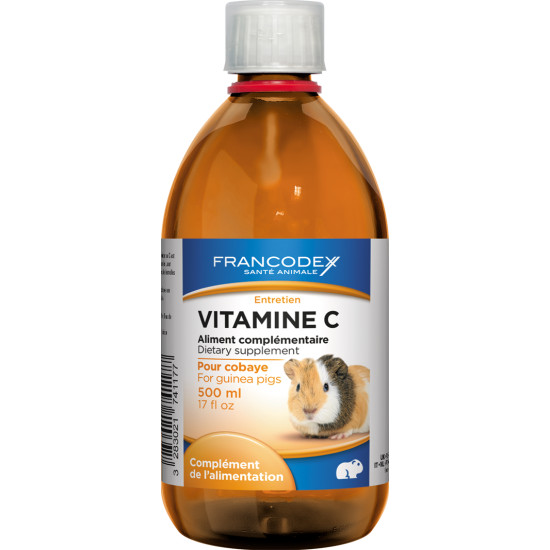 VITAMINE C PRO 500ML de Francodex - anti puce et soin pour chien et chat dans Hygiene rongeurs