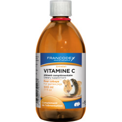 VITAMINE C PRO 500ML de Francodex - anti puce et soin pour chien et chat dans Hygiene rongeurs
