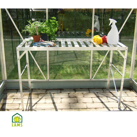TABLE 1 PLATEAU ALU ANODISE de Lams - EGT Partners - Serre de jardin dans Accessoires pour les serres