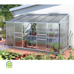 SERRE ADOSSEE IDA 7800 ALU+embase de Lams - EGT Partners - Serre de jardin dans Serre sur terre et dalle