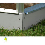 SERRE ADOSSEE IDA 7800 ALU+embase de Lams - EGT Partners - Serre de jardin dans Serre sur terre et dalle
