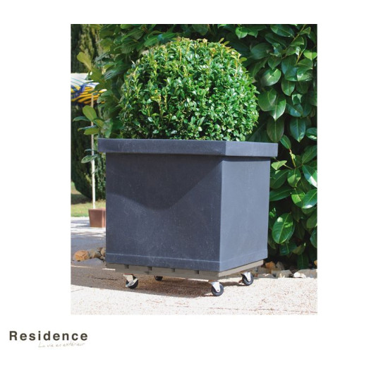 ROUL'BAC 40X40CM TAUPE de Jardinerie Bordeaux Libourne Gironde dans selette - porte-plantes - roule pot