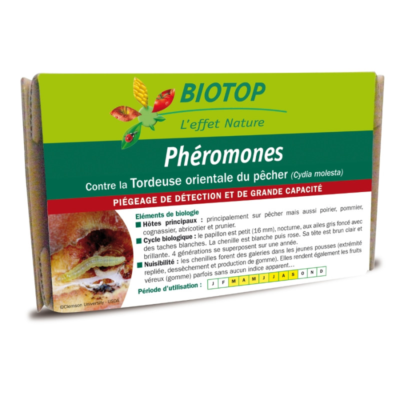 Pheromone Tordeuse Du Pecher X2 Biotop de Biotop - Traitement bio, insectes pour plantes dans Phéromone et nématode