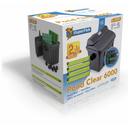 PCLEAR KIT 6000 UV-7W-PUMP 2000L de Superfish - Aquadistri - accessoires pour aquarium et bassin dans Filtre pour bassin