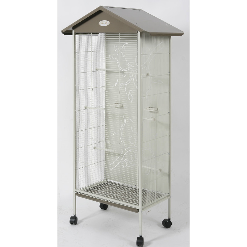 VOLIERE ARABESQUE AXELLE 78CM AVEC FOND TAUPE de Zolux - Produit pour animaux dans Volieres pour oiseaux
