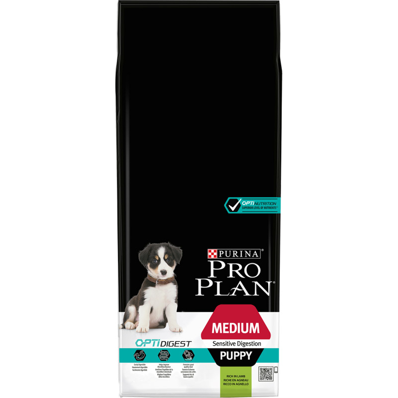 MEDIUM PUPPY DIGESTION AGNEAU 12KG de Proplan - croquette chien et chat dans Proplan pour chiens