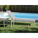 BAIN DE SOLEIL LIT THEMA TAUPE de Proloisirs - Océo - table et fauteuil et mobilier de jardin dans Transat pour l'exterieur