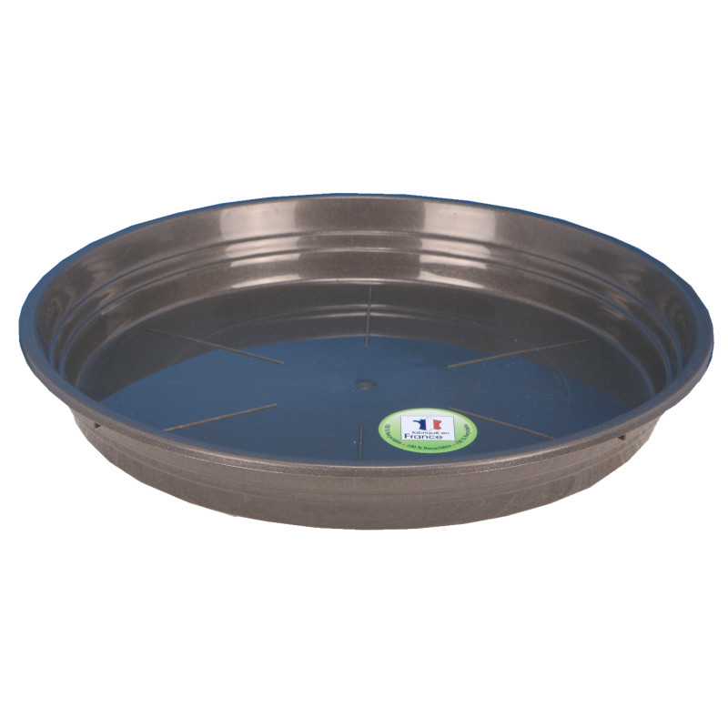 Soucoupe D24 Gris Paillete -Pot Riviera de Riviera - fabricant de Pots à reserve d'eau et sans réserve dans Soucoupe de pots