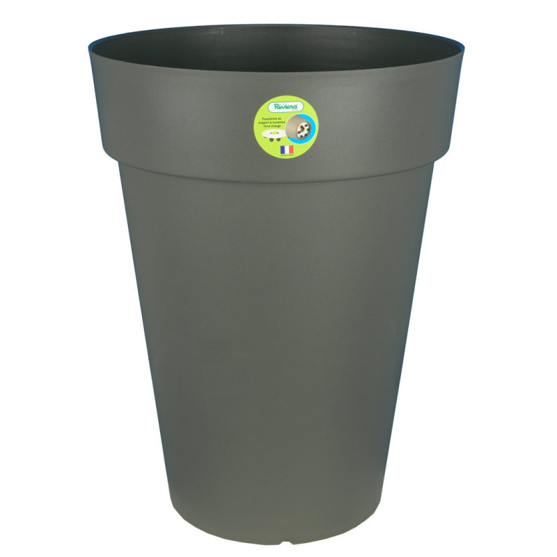 Pot Soleilla Haut 53 Gris Paillete -Pot Riviera de Riviera - fabricant de Pots à reserve d'eau et sans réserve dans Pots en p...