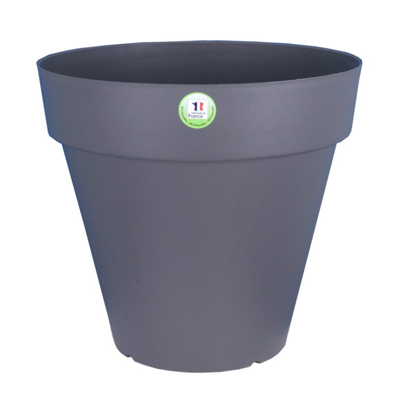 Pot Soleilla Rond 40 Gris Paillete -Pot Riviera de Riviera - fabricant de Pots à reserve d'eau et sans réserve dans Pots en p...