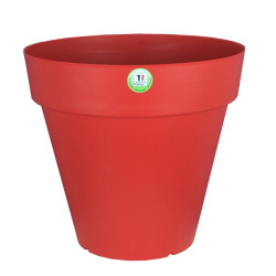 Pot Soleilla Rond 30 Rouge -Pot Riviera de Riviera - fabricant de Pots à reserve d'eau et sans réserve dans Pots en plastique