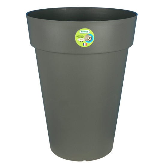 Pot Soleilla Haut 66 Gris Paillete -Pot Riviera de Riviera - fabricant de Pots à reserve d'eau et sans réserve dans Pots en p...