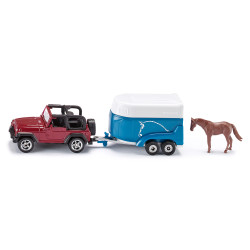 VOITURE AVEC REMORQUE A CHEVAUX de Siku - voiture pour enfant dans Voiture et tracteur