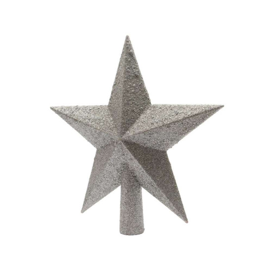 /Cimier paillettes argent h19 de Luminéo et Décoris - produits de décoration dans 🎄Déco de sapin