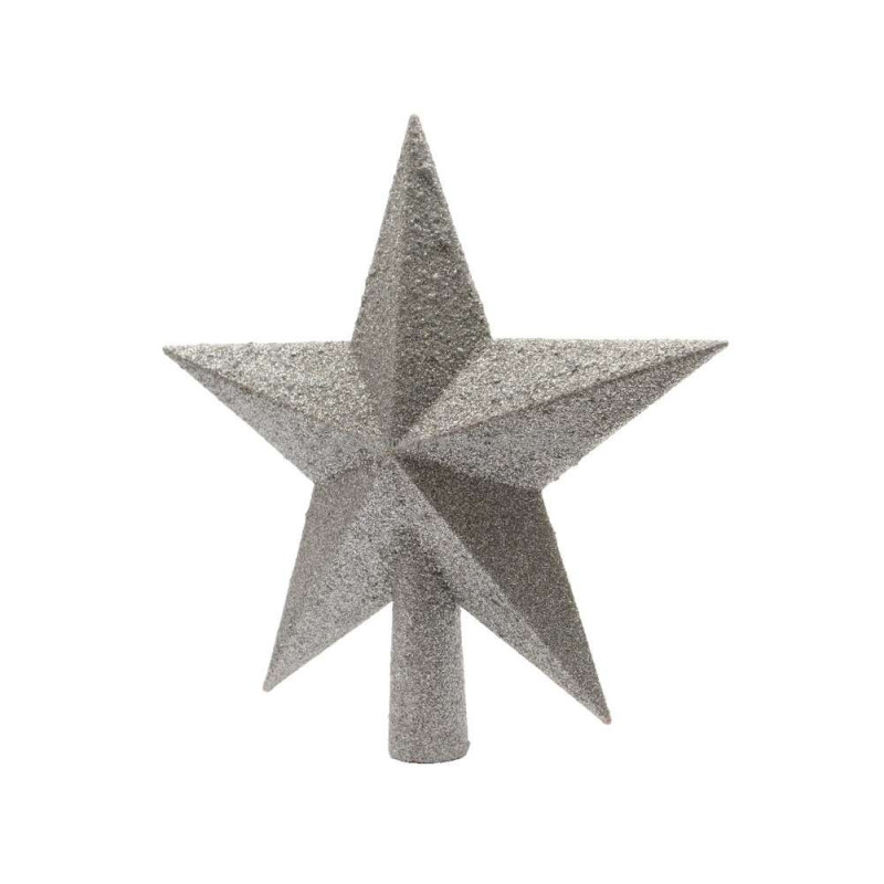 /Cimier paillettes argent h19 de Luminéo et Décoris - produits de décoration dans 🎄Déco de sapin