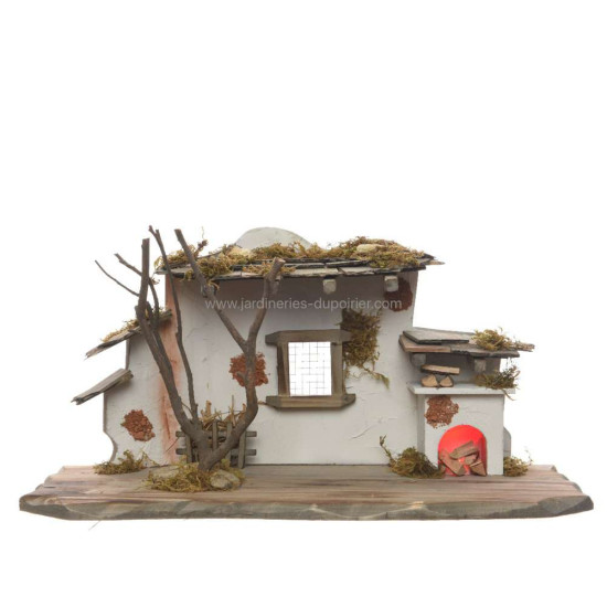 /CRECHE EPICEA S/PILE 22.5CM de Luminéo et Décoris - produits de décoration dans 👼Crèche