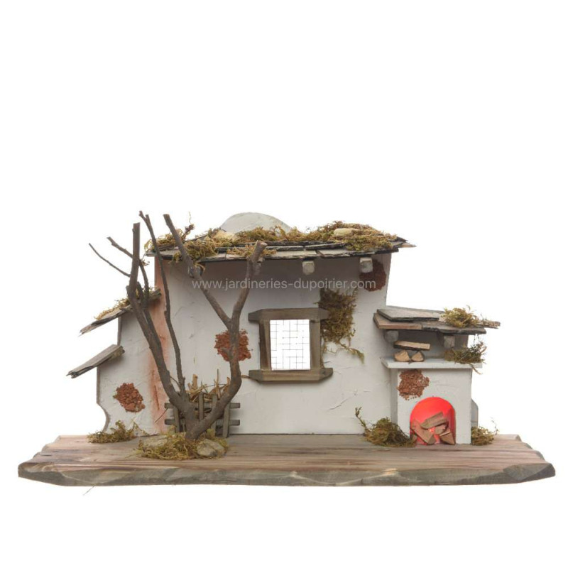 /CRECHE EPICEA S/PILE 22.5CM de Luminéo et Décoris - produits de décoration dans 👼Crèche